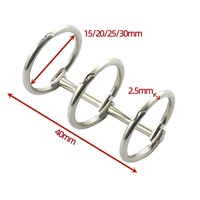 Ivoduff 15mm 20mm 25mm 30mm Reliure Métallique à 3 Anneaux pour Carnet, Calendrier et Feuilles Mobiles