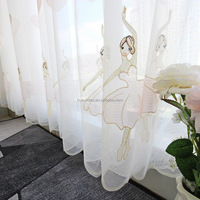 Gorden Bordir Custom, Tirai Transparan Motif Penari Balet, Tirai Transparan Motif Bunga Bordir Gaya Putri Segar