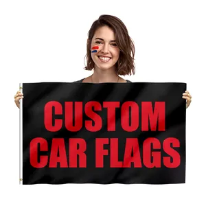 Werbeartikel Hohe Qualität und günstige Großhandel Hitze beständig 100% Polyester Im Sommer Custom Flags 3x5 Outdoor