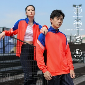 <span class=keywords><strong>Survêtement</strong></span> de jogging personnalisé en polyester pour hommes, femmes et enfants, grandes tailles, avec fermeture éclair intégrale, pour le sport, la course, le football et l'entraînement - Product Image 3