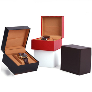 Boîte à montre carrée en PU personnalisée avec couvercle rabattable, emballage et rangement pour bijoux, boîte cadeau - Product Image 5