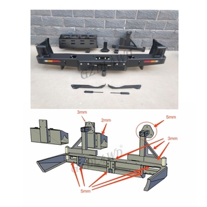 Pare-chocs arrière 4x4 pour Nissan patrouille GU 1 2 3 4 <span class=keywords><strong>série</strong></span> Y61 4WD pièces de carrosserie tout-terrain treuil Compatible Bull Bar - Product Image 3