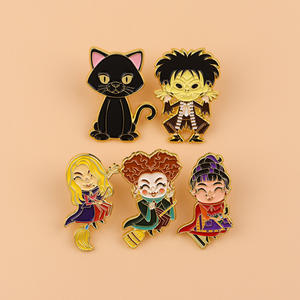 หมุดหมุดเคลือบแม่มดเข็มกลัดการ์ตูนแมวสีดำเข็มกลัดการ์ตูนแมวอุปกรณ์เสริมเครื่องแต่งกายแนวสยองขวัญ - Product Image 3