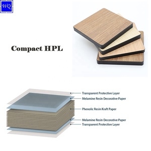 Panneau compact en mélamine HPL, design grain de bois, pour mobilier de bureau moderne résistant au feu, <span class=keywords><strong>stratifié</strong></span> décoratif pour intérieur - Product Image 2