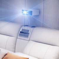 Luxuriöses Kingsize-Bett mit LED-Beleuchtung, Smart-Multifunktions-TV, HD-Projektor – Moderner verstellbarer Holzrahmen, Leder, 3 Jahre Garantie