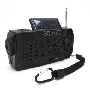 Factory Solar Rechargeable Emergency Weather Band Radio Crank Outdoor Dynamo Radio Am Fm