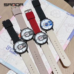 SANDA 3217 นาฬิกาข้อมือเรืองแสงแฟชั่นลำลองกีฬากันน้ำ, นาฬิกาควอทซ์แบบมินิมอลบางเฉียบ - Product Image 2