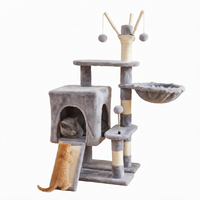 Arbre à chat moderne en bois écologique, tour pour chat, griffoir, structure d'escalade en peluche pour chat, mobilier d'intérieur pour animaux de compagnie, en carton