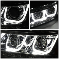 Kit de phares à LED avec boîtier chromé pour Dodge Journey 2009-2020 Halo DRL, clignotant, projecteur