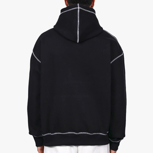 <span class=keywords><strong>Sweat</strong></span> <span class=keywords><strong>à</strong></span> <span class=keywords><strong>capuche</strong></span> pour homme Camisetas <span class=keywords><strong>Sweat</strong></span> <span class=keywords><strong>à</strong></span> <span class=keywords><strong>capuche</strong></span> noir avec poche avant <span class=keywords><strong>à</strong></span> bordure blanche et cordon de serrage réglable <span class=keywords><strong>Sweat</strong></span>-shirt décontracté - Product Image 3