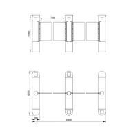 Barrière tourniquet automatique à bascule de petite taille en acier inoxydable 304, contrôle d'accès des piétons, portail de sécurité, lecteur de code QR, tourniquet