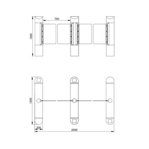 SS304 otomatik küçük salıncak turnike bariyeri kapı yayaları erişim kontrol kapısı güvenlik erişim QR kod okuyucu turnike - Product Image 6