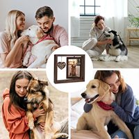 Cadeaux commémoratifs pour la perte d'un chien - Cadre photo rotatif en bois pour photo 4x6 - Cadeaux commémoratifs pour animaux de compagnie