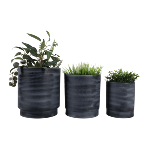 Jardinières décoratives en métal de style tambour pour plantes d'intérieur et d'extérieur, décoration moderne pour salon - Product Image 2
