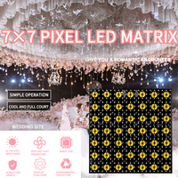 RGB 7*7 Pixel Light 49pcs LED matrice de fond Pixel Panel Light bar Party Stage Light avec DMX512 Controls