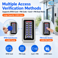 Contrôleur d'accès autonome RFID étanche IP68 en métal avec clavier, système de sécurité pour porte unique DC12V, vente en gros d'usine, personnalisable