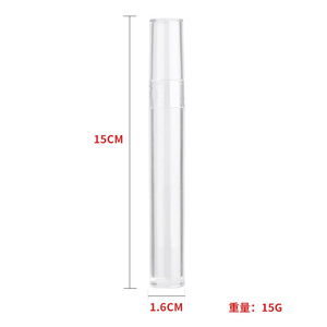 Tube de rangement en plastique transparent, 15cm x 1.6cm, pour cure-oreilles, aiguilles pour l'acné, organisateur d'accessoires de maquillage, anti-poussière, étanche - Product Image 1