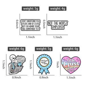 N'a pas quitté mon travail aujourd'hui épingles en émail citations de travail drôles encore 8 heures de faire semblant de travailler broches insigne de revers bijoux cadeaux - Product Image 6