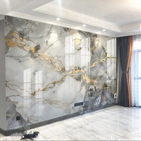 Panneaux muraux décoratifs modernes pour l'intérieur, panneaux muraux en PVC brillant, alternative au marbre, panneaux muraux flexibles imprimés en 3D sur mesure en usine, panneaux muraux UV