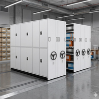 Compacteur de dossiers en acier, Compacteur mobile, Armoires de classement, Système d'étagères mobiles, Système de stockage de dossiers