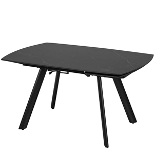 Tavolo da Pranzo Allungabile <span class=keywords><strong>con</strong></span> <span class=keywords><strong>Piano</strong></span> <span class=keywords><strong>in</strong></span> <span class=keywords><strong>Vetro</strong></span> e Gambe <span class=keywords><strong>in</strong></span> Metallo Moderne per 4-8 Persone, Arredamento per la Casa - Product Image 3