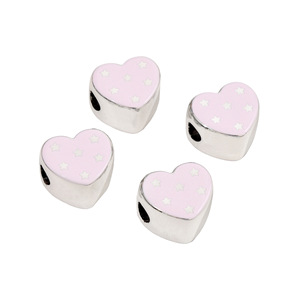 Perles d'espacement en acrylique plaqué argent, motif étoile et à carreaux, à grand trou, pour la fabrication de porte-clés et de bijoux DIY, vente en gros - Product Image 6