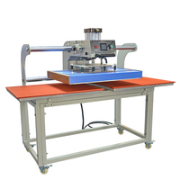 Fábrica directamente automática abierta 60*80cm estación doble máquina de prensa de calor vinilo camiseta logo máquina de impresión