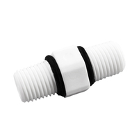 Conectores de plástico de tubo 1/4, Conector de compresión de plástico, sistema purificador de agua RO, accesorio de tubería de jardín