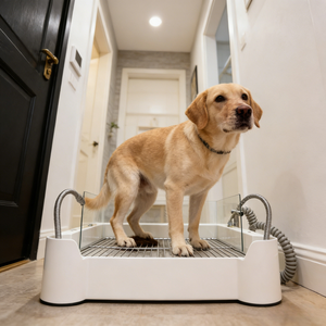 Toilette intelligente pour chien USMILEPET avec fonction autonettoyante et contrôle des odeurs, bac à litière de luxe en plastique pour animaux de compagnie d'intérieur - Product Image 2