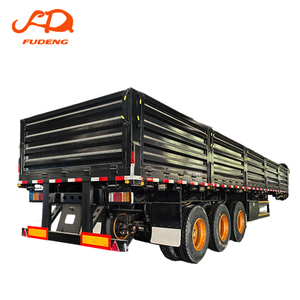 Semi-remorque à ridelles latérales détachables FUDENG Group 3 essieux 60 tonnes pour le <span class=keywords><strong>transport</strong></span> de marchandises en vrac - Product Image 1
