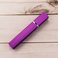 Atomiseur de parfum portable rechargeable 12 ml carré, en verre et aluminium, avec pompe pulvérisatrice, sérigraphié, pour diffuseur à bâtonnets