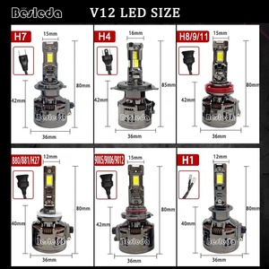Recién llegado de fábrica <span class=keywords><strong>V12</strong></span> 50000LM bombilla de faro Led para coche 4575 CSP H1 H3 H7 H11 H13 <span class=keywords><strong>880</strong></span> 9005 9006 9007 bombilla de faro Led H4 - Product Image 4