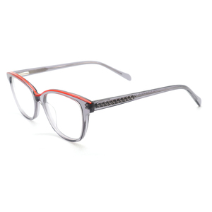 Medico ottico <span class=keywords><strong>nome</strong></span> di marca due colori acetato trasparente bambini occhiali - Product Image 2