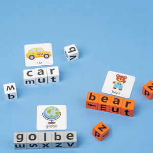 Juegos de palabras de ortografía de batalla en inglés Montessori, tarjeta de dibujos animados para niños, juguetes educativos de aprendizaje para niños y niñas - Product Image 6