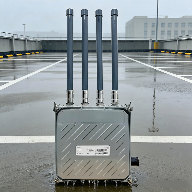 Custom Logo New Long Range WiFi6 Industrial 3000ax Dual Band Outdoor 4G 5G Router Firewall VPN Openwrt WPA2 WPA3 8dBi Antenna