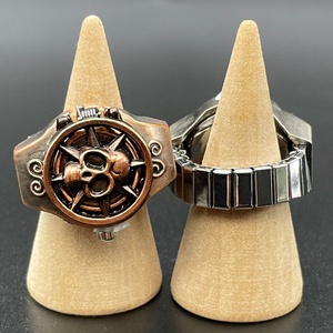 Reloj de Anillo Hexagonal con Esfera Verde a Precio de Fábrica, Reloj de Dedo de Cuarzo con Piedra Natural Personalizada, Logotipo Personalizado OEM para Hombres y Mujeres - Product Image 4
