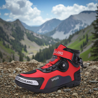 Bottes de moto tout-terrain pour hommes et femmes, toutes saisons, équipement de voyage hivernal, doublure en mesh, tige en cuir microfibre, semelle en caoutchouc