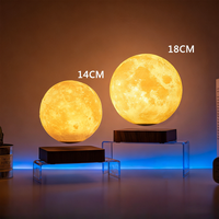 Décoration Moderne pour la Maison, Lampe Flottante 3D Lune Étoilée 14CM, 16 Couleurs, Taille Personnalisée, pour Enfants et Bébés, Idéale pour Cadeaux de Bienvenue