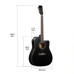 Guitarra Acústica Clásica al por Mayor <span class=keywords><strong>de</strong></span> Fábrica, 41/38 Pulgadas, Madera <span class=keywords><strong>de</strong></span> Tilo, Fondo/Lados <span class=keywords><strong>de</strong></span> Arce, Ébano, Precio Económico, ¡Oferta Destacada! - Product Image 5