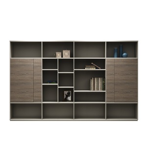 Bibliothèque en bois massif moderne et écologique, portes personnalisables, mini bibliothèque pour rangement mural, salon, hôpital, maison - Product Image 1