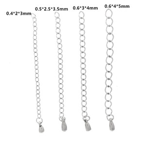 โซ่สแตนเลสทรงหยดน้ำ ขนาด 3-15 ซม. สำหรับทำเครื่องประดับ DIY ขายส่ง - Product Image 2