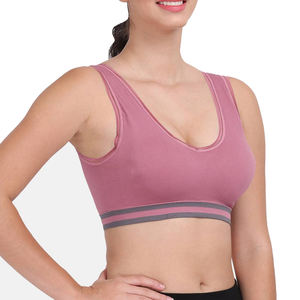 Sujetador deportivo de doble capa transpirable de soporte medio para mujer, con tirantes ajustables, acabado sin costuras, ideal para fitness de verano, base cómoda. - Product Image 6