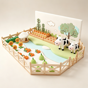 Parque Sensorial Comercial de Madera Pequeño, Minimalista, con Bloques Suaves y Tobogán, para Centros de Entrenamiento de Educación Temprana Independiente - Product Image 3