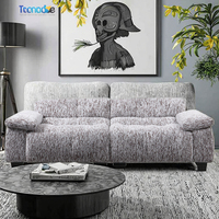 Design minimaliste moderne Chesterfield ensemble de canapé modulaire deux places en tissu chenille pour le salon ou l'hôtel rempli d'éponge
