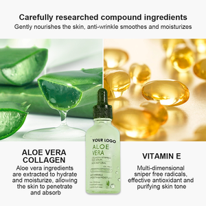 Suero de <span class=keywords><strong>Aloe</strong></span> <span class=keywords><strong>Vera</strong></span> para Piel Sensible e Irritada, Suero Facial Calmante e Hidratante, Antiarrugas, Blanqueador, Reparador, OEM/ODM - Product Image 2