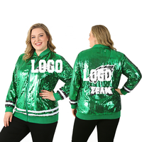 Personnalisé 2025 nouveauté noir vert Philadelphie Gear jeu jour Fans peau de mouton coupe-vent imperméable moto Sequin vestes