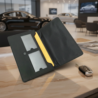 Carpeta de documentos de coche de cuero de PU OEM, regalo para propietario de coche, registro de vehículo, bolsa de seguro, estuche, Manual de usuario de coche, soporte para documentos