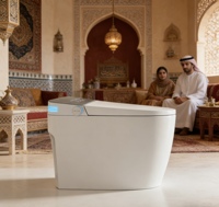 Toilette intelligente avec télécommande, drainage en S, siège chauffant pour familles musulmanes - Produit pour maison intelligente