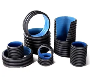 China Factory HDPE Double-Wall Bellows Sn4 Sn8 Corrugated Plastic Drainage Pipe