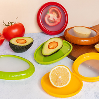Amerikaanse stijl koelkast bewaarbakjes van siliconen voor fruit en groenten, avocado bewaardoos, herbruikbare opbergcontainers